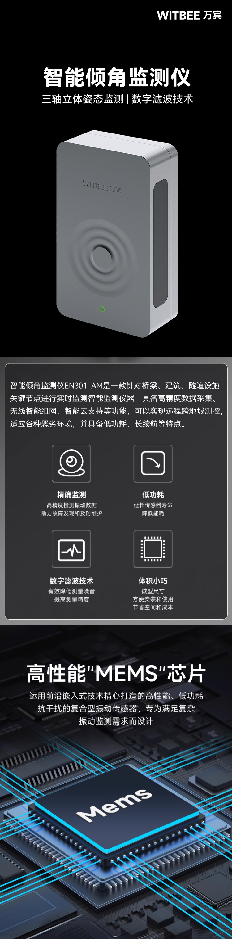 智能傾角監測儀 EN301-AM(圖1) 智能傾角監測儀 EN301-AM(圖1)